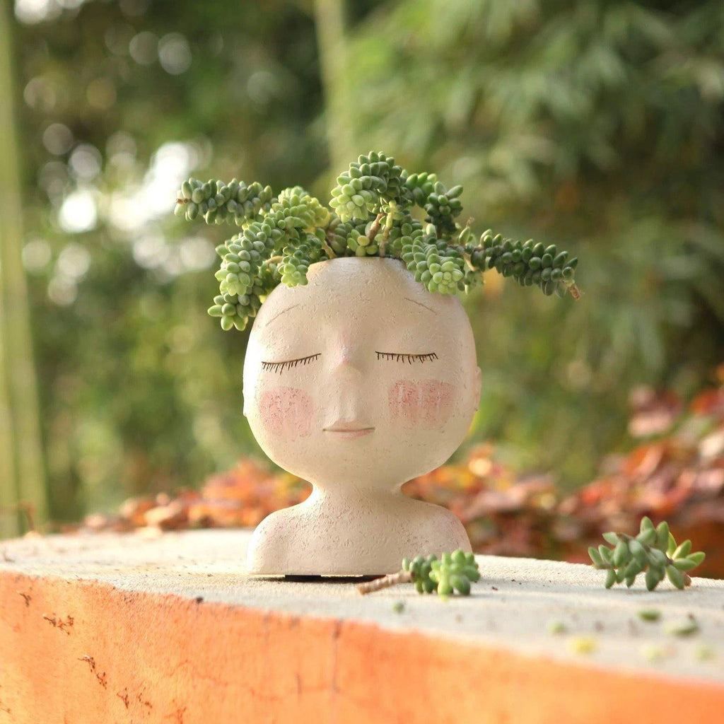 Tranquil Sleep Face Planter Vase