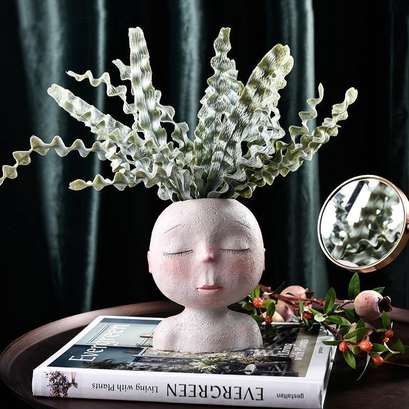 Tranquil Sleep Face Planter Vase